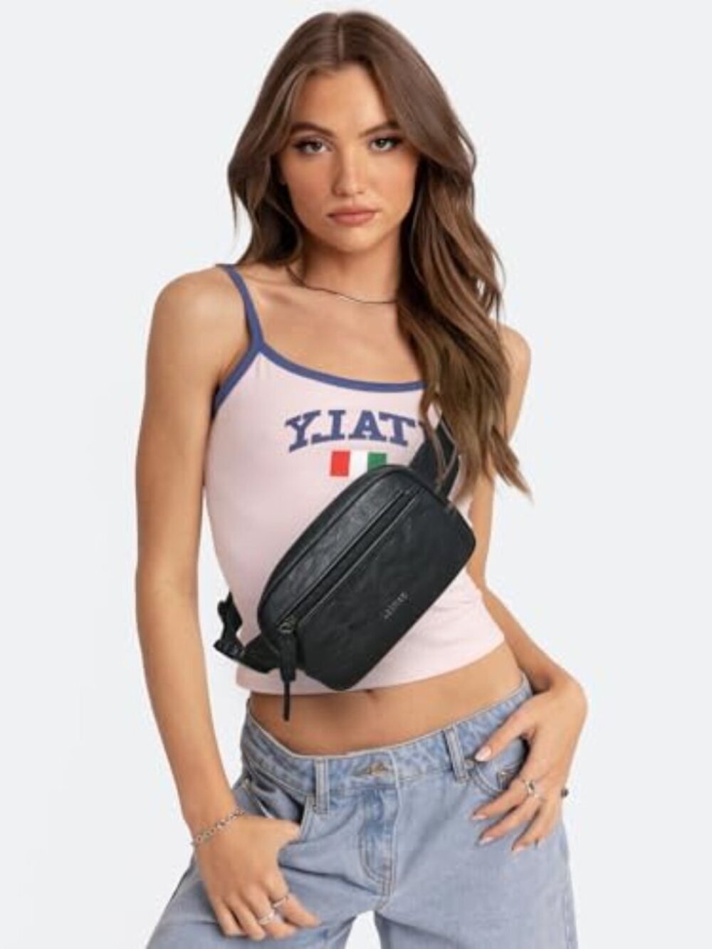 ๐ 2L Fanny Packs Everywhere Belt Bag Small Fashion Crossbody Waist Pack Faux - Picture 2 of 3